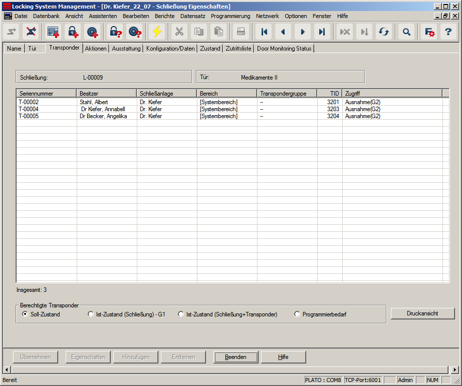 Register "Transponder"