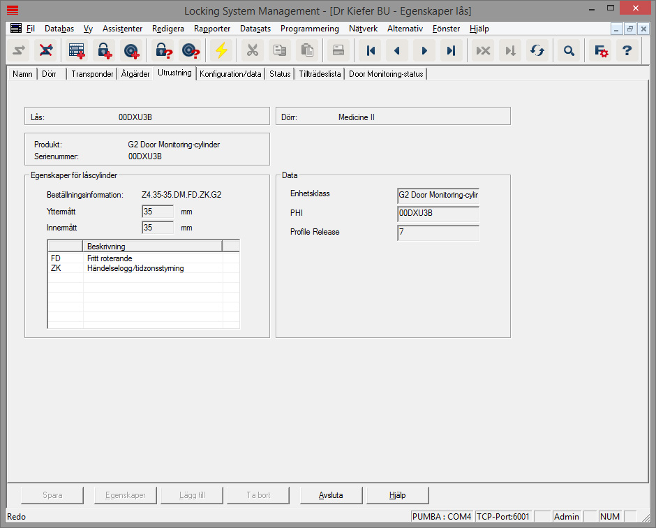 Register ”Utrustning”