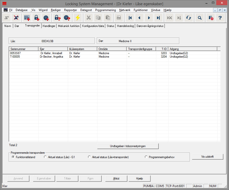 Register "Transponder"